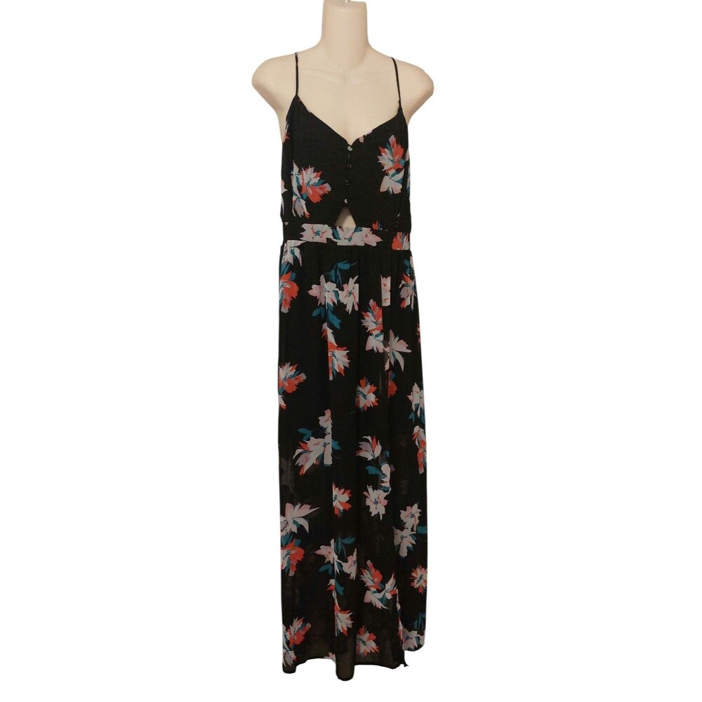 Vintage Candies Dress Size M Strappy  Light Weight Flowy Sheer Skirt Over Slit